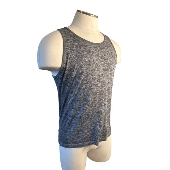 Men M Lululemon Heathered Gray Sleeveless Running Shirt Tank Top Gym Lifting - Picture 1 of 7